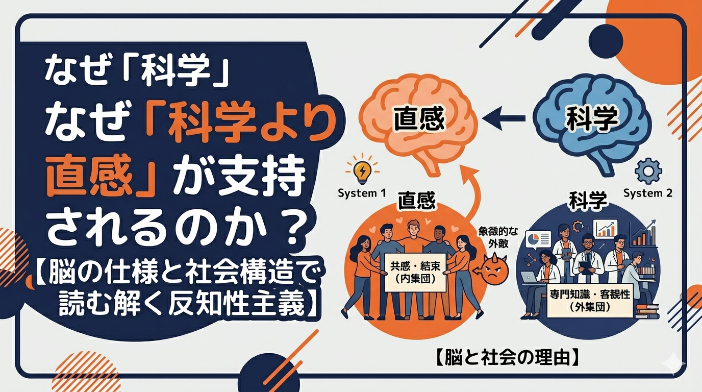 なぜ「科学より直感」が支持されるのか？人間の脳の仕様と社会構造で読み解く反知性主義【5つの理由】