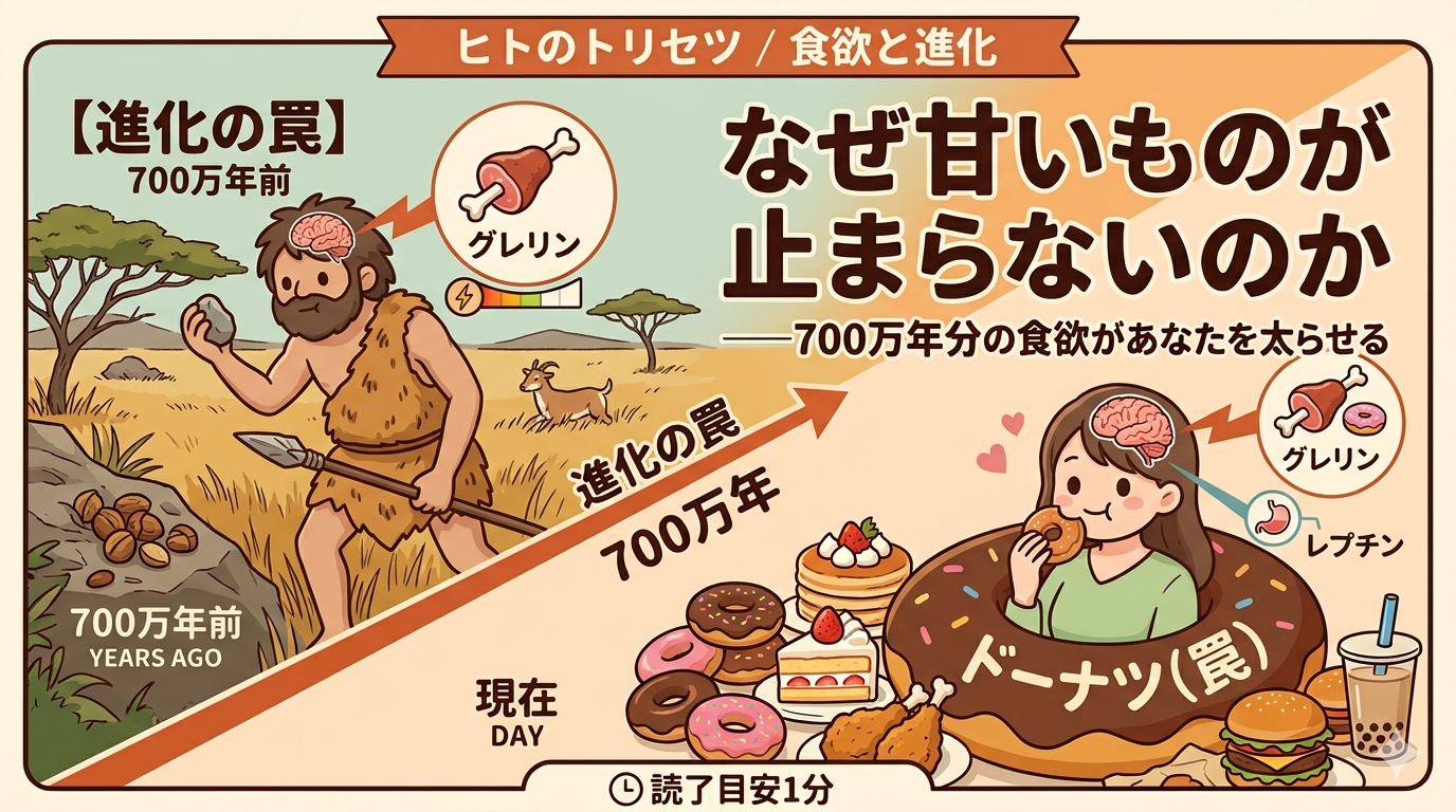 甘いものが止まらない本当の理由｜あなたの食欲は700万年前から命令されている