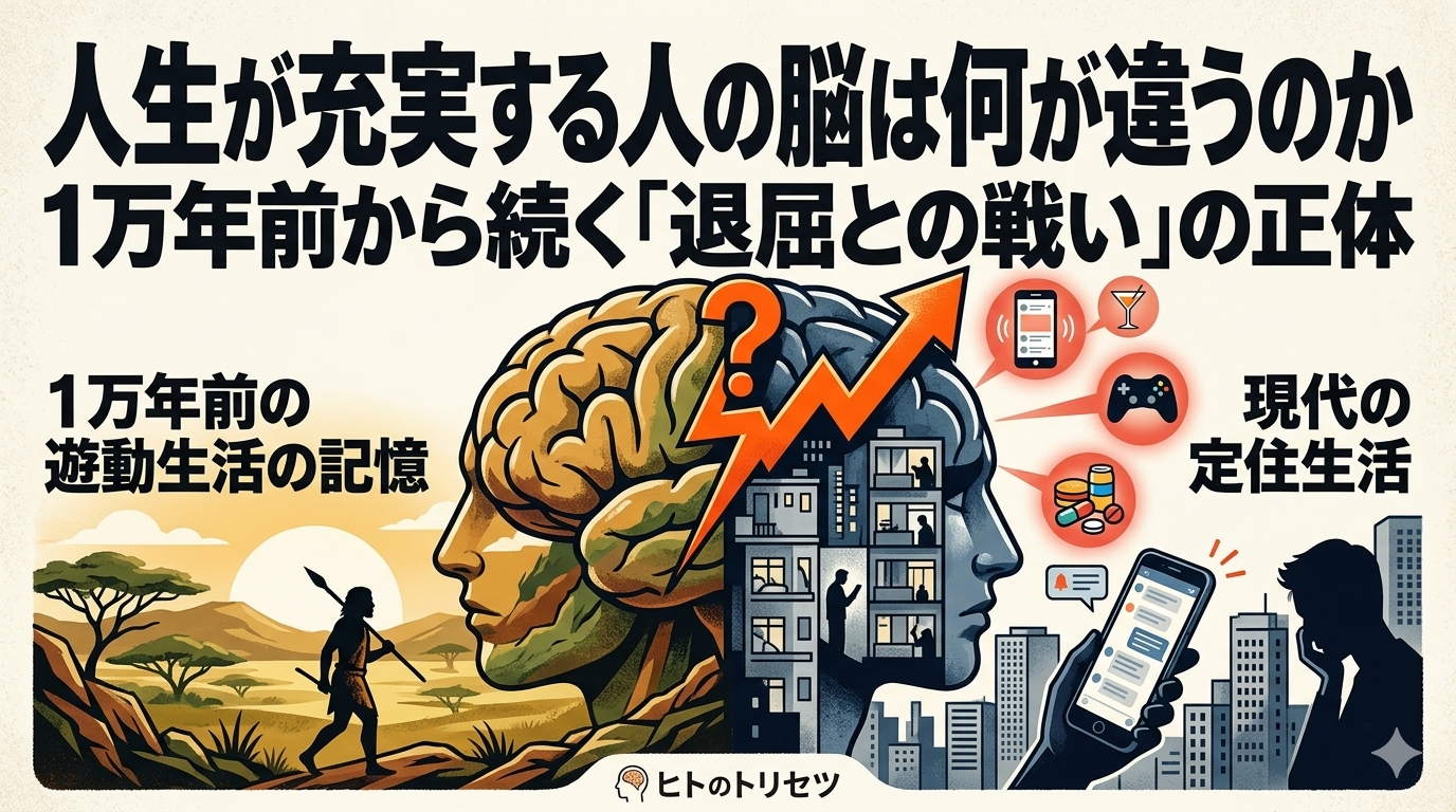 人生が充実する人の脳は何が違うのか——1万年前から続く「退屈との戦い」の正体